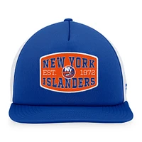Men's Fanatics Royal/White New York Islanders Foam Front Patch Trucker Snapback Hat