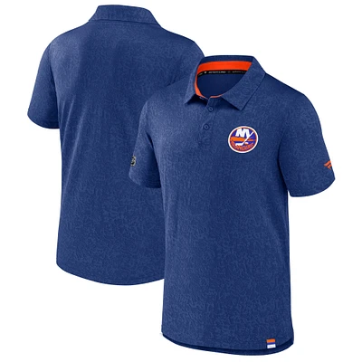 Polo jacquard authentique Fanatics Royal New York Islanders pour homme