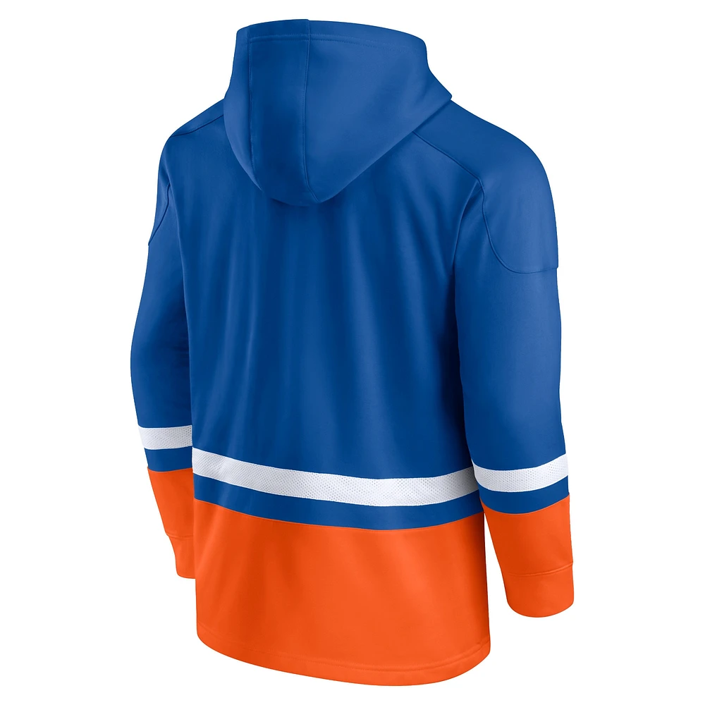 Men's Fanatics Royal New York Islanders Big & Tall First Battle Power Play Pullover Hoodie