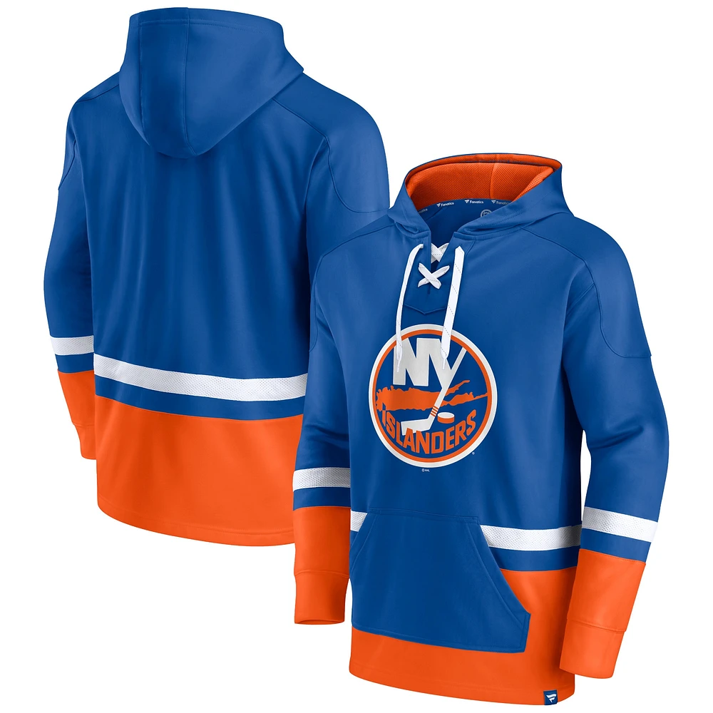Men's Fanatics Royal New York Islanders Big & Tall First Battle Power Play Pullover Hoodie