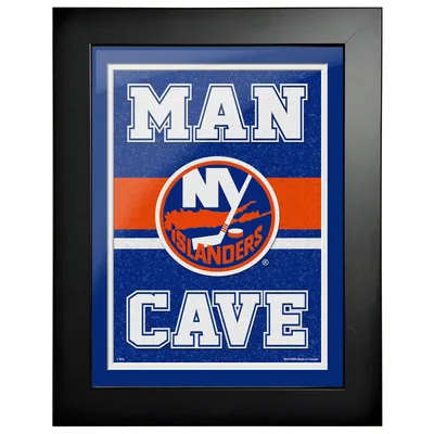 New York Islanders - Oeuvre encadrée Man Cave 12 `` x 16 ''