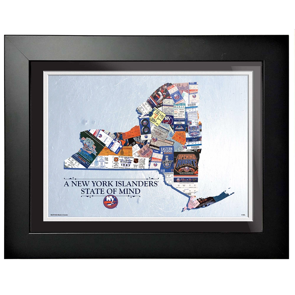 Insulaires de New York - Oeuvre encadrée État d'esprit 12'' x 16''