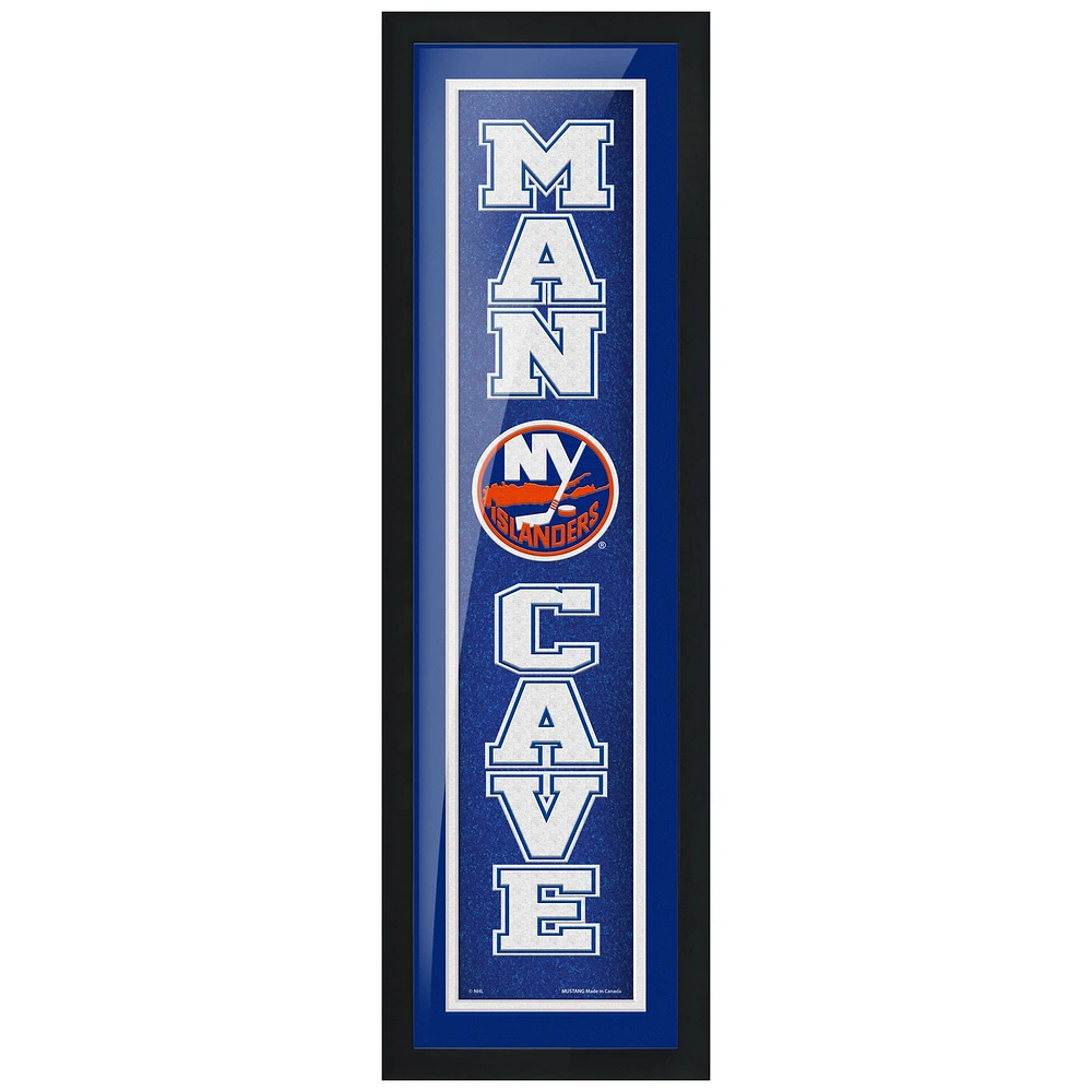 New York Islanders - 6'' x 22'' Man Cave Framed Sign