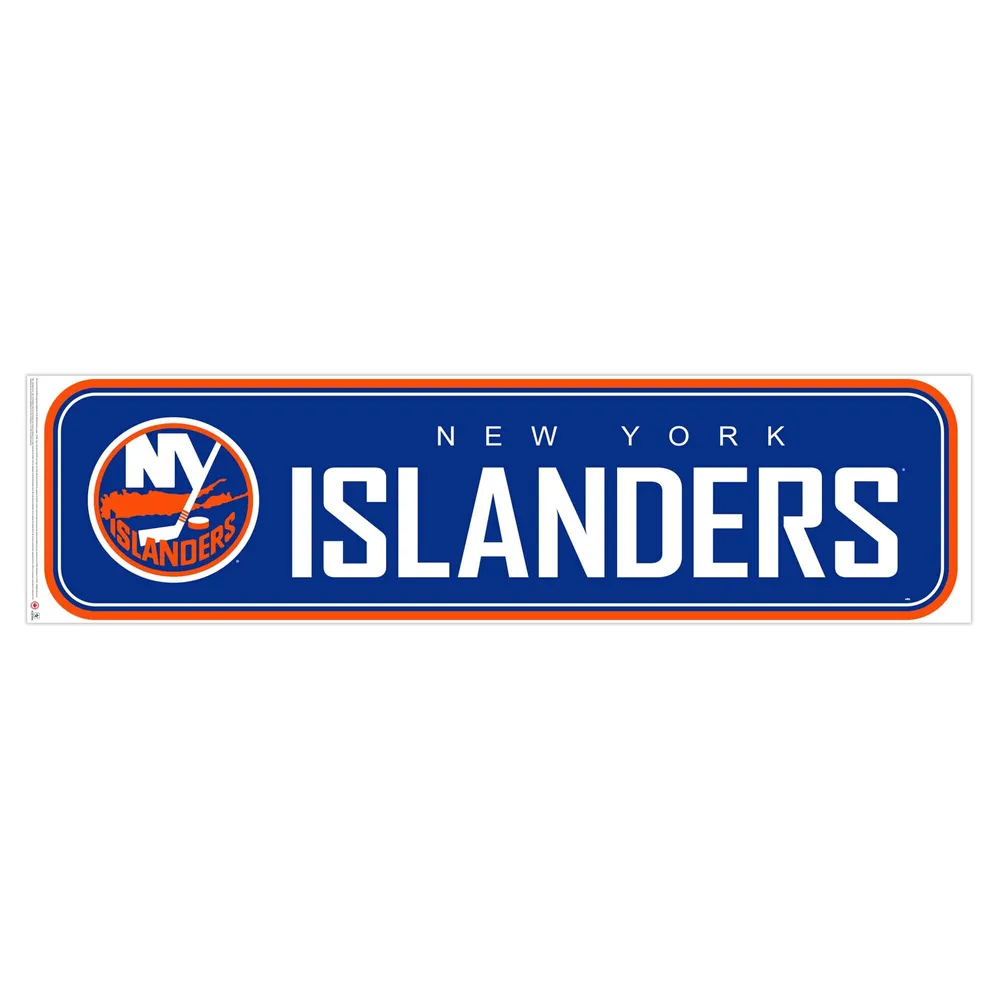 New York Islanders - Décalcomanie murale longue conception repositionnable de l'équipe 90'' x 23''
