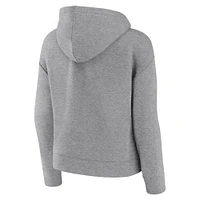 Women's Fanatics Heather Gray New York Islanders Script Favorite Pullover Hoodie