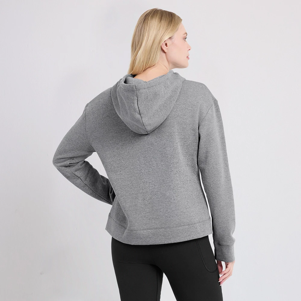 Women's Fanatics Heather Gray New York Islanders Script Favorite Pullover Hoodie