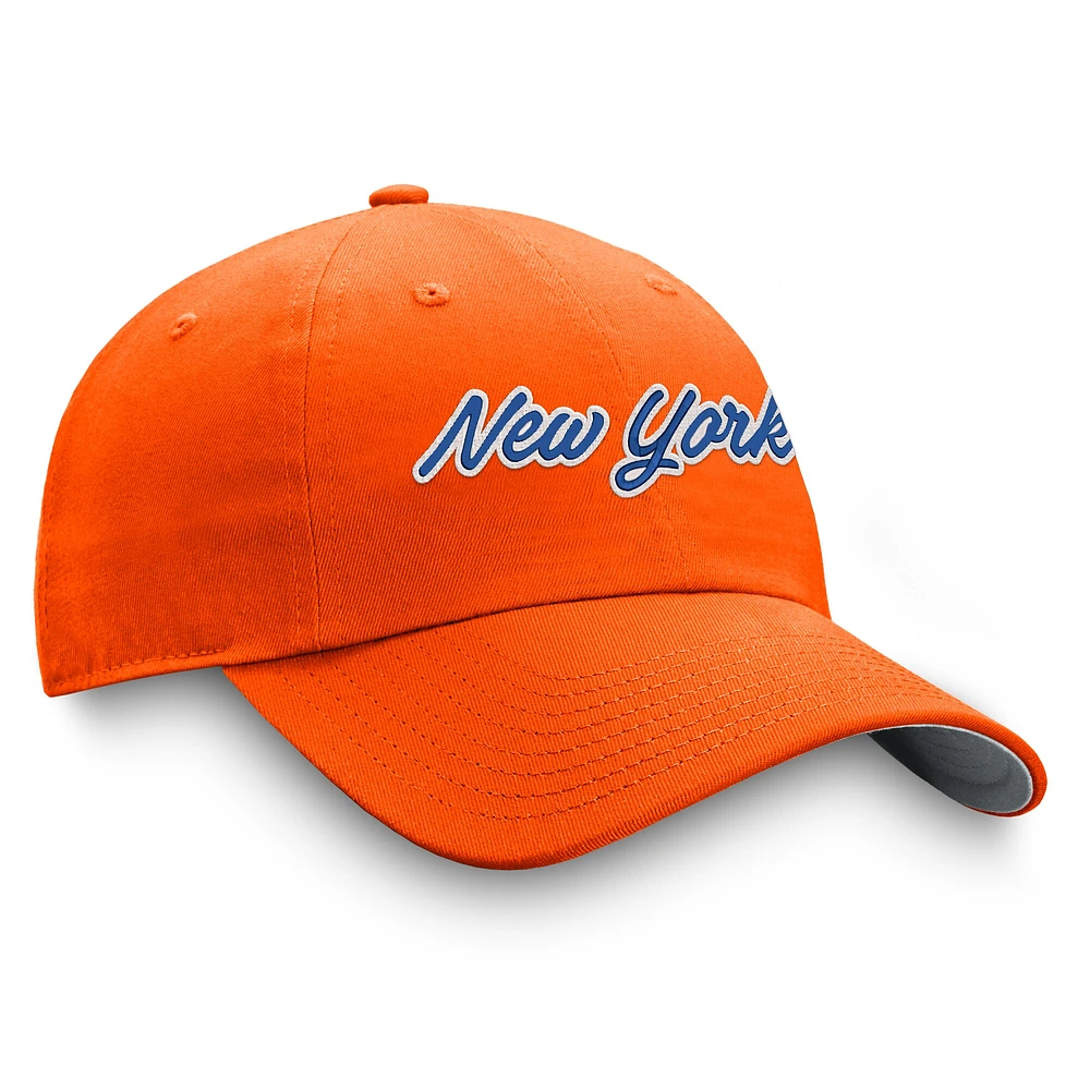 Casquette ajustable Breakaway orange des New York Islanders Fanatics pour femmes