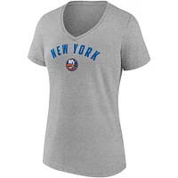 Women's Fanatics Royal/Heathered Gray New York Islanders 2-Pack V-Neck T-Shirt Set
