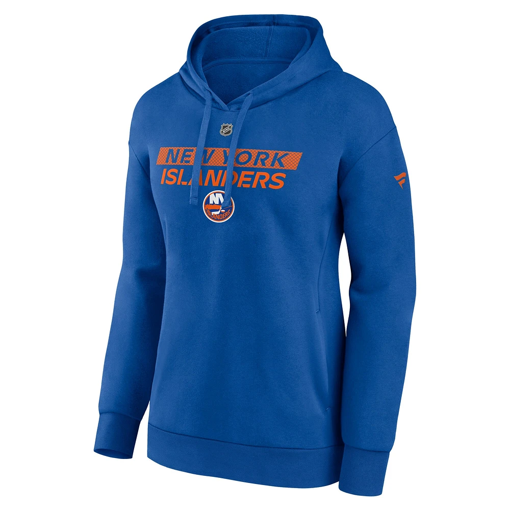 Women's Fanatics  Royal New York Islanders Authentic Pro Core Primary Fleece Pullover Hoodie