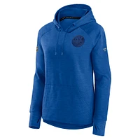 Women's Fanatics Royal New York Islanders Authentic Pro Road Performance Raglan Pullover Hoodie