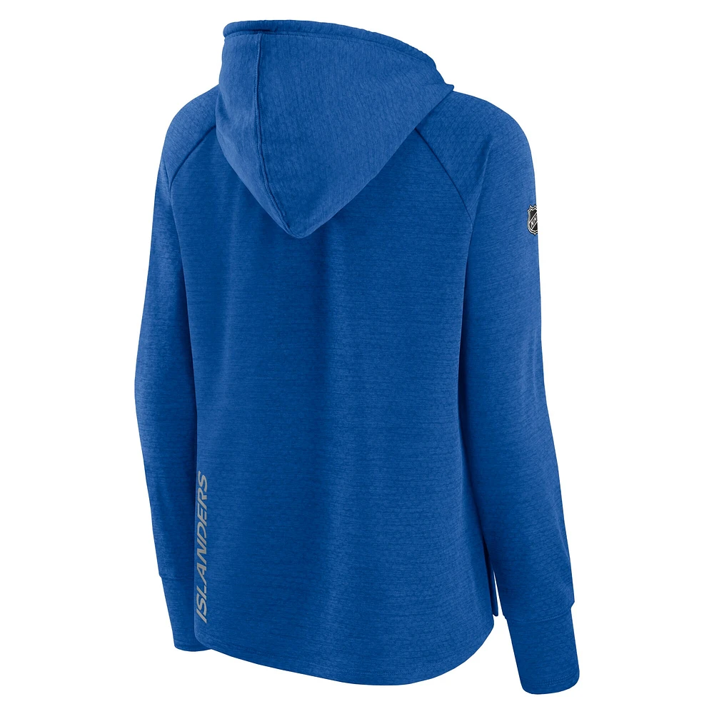 Women's Fanatics Royal New York Islanders Authentic Pro Road Performance Raglan Pullover Hoodie