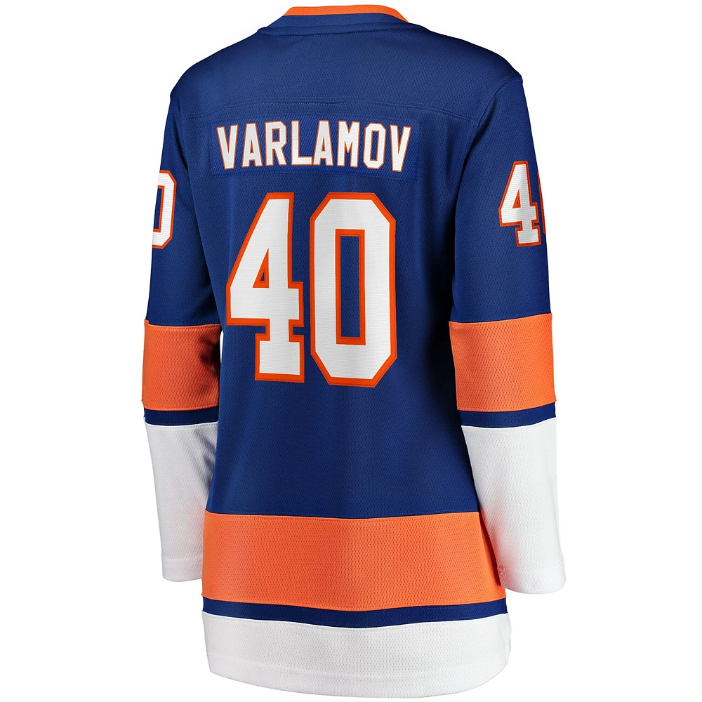 Women's Fanatics Semyon Varlamov Royal New York Islanders Home Breakaway Jersey