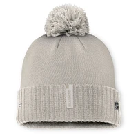 Women's Fanatics Tan New York Islanders Authentic Pro Road Cuffed Knit Hat with Pom
