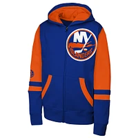 Youth Royal New York Islanders Face Off Full-Zip Hoodie