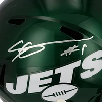 Ahmad Sauce Gardner New York Jets Autographed Riddell 2023 Alternate Speed Replica Helmet