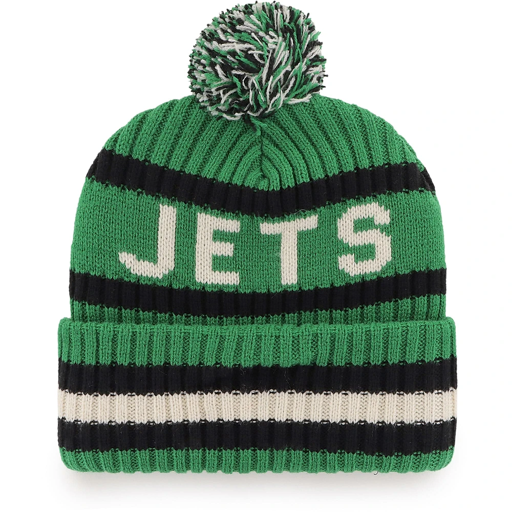 Bonnet en tricot à revers avec pompon pour homme '47 Kelly Green New York Jets Legacy Bering