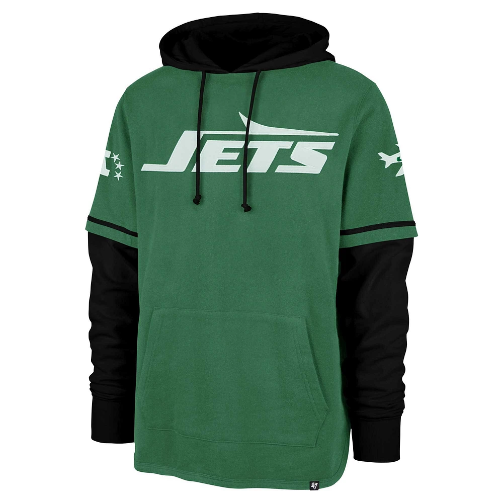 Sweat à capuche '47 Kelly Green New York Jets Throwback Shortstop pour hommes