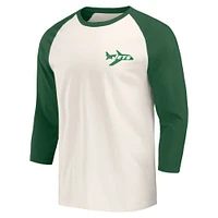 T-shirt à manches 3/4 raglan vert/blanc pour homme de la collection Darius Rucker Fanatics des New York Jets