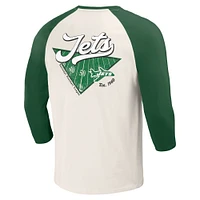 T-shirt à manches 3/4 raglan vert/blanc pour homme de la collection Darius Rucker Fanatics des New York Jets