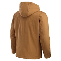 Men's Darius Rucker Collection by Fanatics Tan New York Jets Canvas Full-Zip Hoodie Jacket
