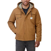 Men's Darius Rucker Collection by Fanatics Tan New York Jets Canvas Full-Zip Hoodie Jacket