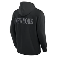 Men's Fanatics New York Jets Elements Blaze Tri-Blend Long Sleeve Hoodie T-Shirt
