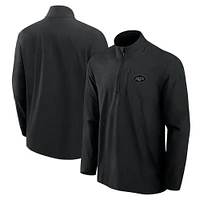 Pull Fanatics noir à fermeture éclair quart de tour pour homme, motif Front Office Micro Tonal des New York Jets