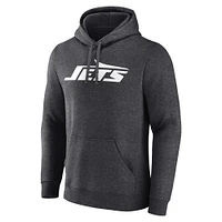 Men's Fanatics  Charcoal New York Jets Primary Logo Pullover Hoodie
