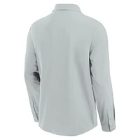 Men's Fanatics Gray New York Jets Front Office Long Sleeve Button-Up Shirt