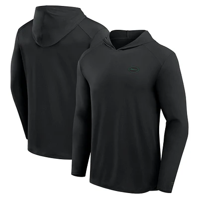 Men's Fanatics Gray New York Jets Front Office Power Mono Long Sleeve Hoodie T-Shirt