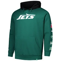 Men's Fanatics Green New York Jets Big & Tall Patched Out Pullover Hoodie