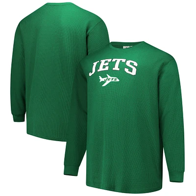T-shirt thermique à manches longues Fanatics Kelly Green New York Jets Big & Tall pour hommes
