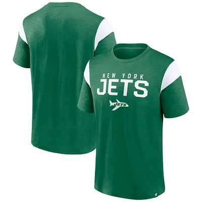 T-shirt Fanatics Kelly Green pour homme, équipe des New York Jets, dernière ligne droite