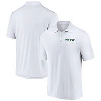 Men's Fanatics  White New York Jets Lockup Polo