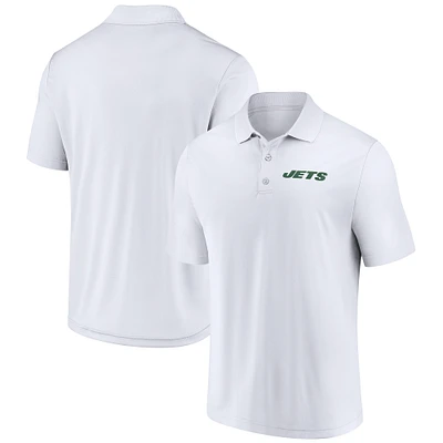 Polo Fanatics Lockup blanc pour homme des New York Jets