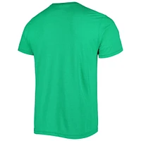 Hommage pour hommes Joe Namath Heathered Heather Green New York Jets Caricature Joueur retraité T-shirt triple mélange
