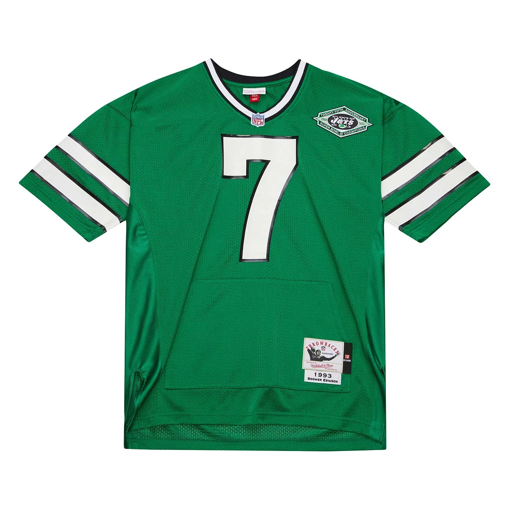 Men's Mitchell & Ness Boomer Esiason Kelly Green New York Jets 1993 Authentic Retired Player Pocket Jersey