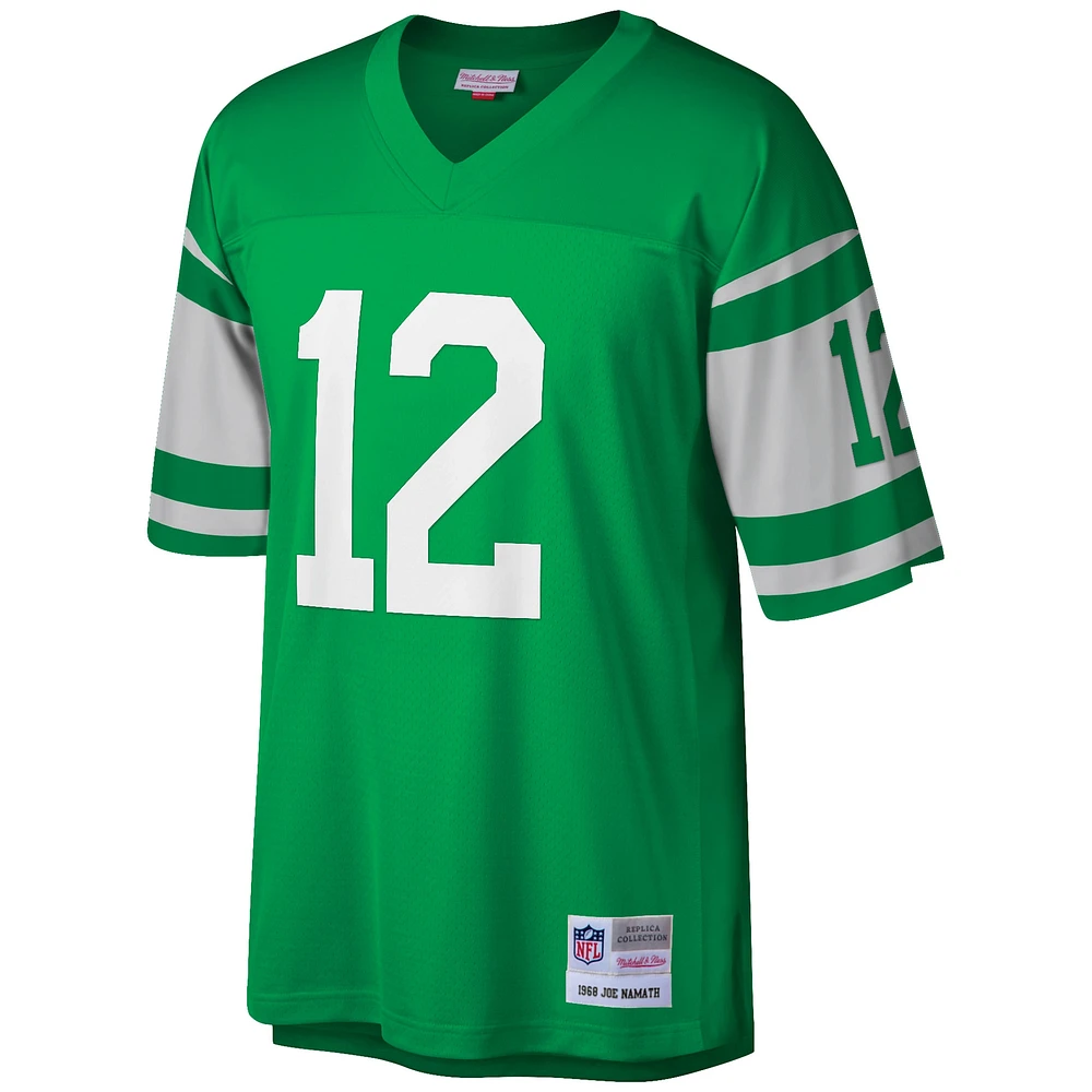 Men's Mitchell & Ness Joe Namath Green New York Jets Big Tall 1968 Retired Player Replica Jersey