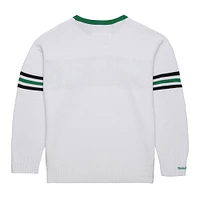 Men's Mitchell & Ness White New York Jets Throwback 1984 Pullover Sweater