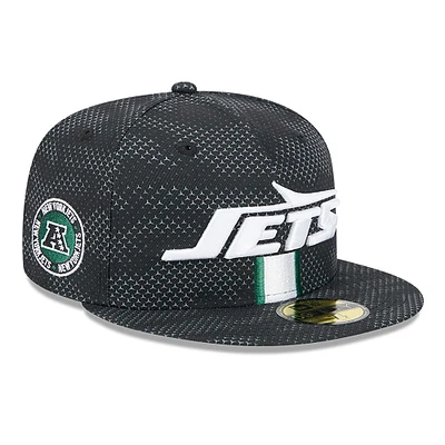Men's New Era  Black York Jets 2024 Sideline 59FIFTY Fitted Hat