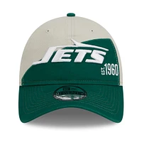 Men's New Era  Cream/Green New York Jets 2023 Sideline Historic 9TWENTY Adjustable Hat