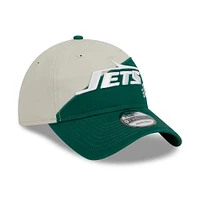 Men's New Era  Cream/Green New York Jets 2023 Sideline Historic 9TWENTY Adjustable Hat