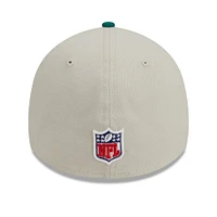 Men's New Era Cream/Kelly Green York Jets 2023 Sideline Historic 39THIRTY Flex Hat