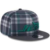 Men's New Era Gray New York Jets 2024 Sideline Statement 9FIFTY Snapback Hat