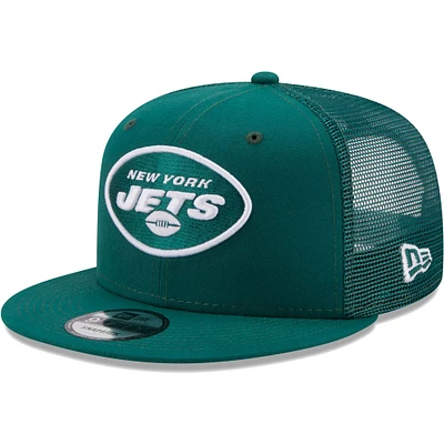 Casquette New Era New York Jets Classic Trucker 9FIFTY Snapback verte pour homme