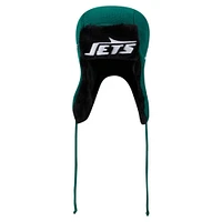 Bonnet en tricot New Era vert New York Jets Helmet Head Trapper pour homme