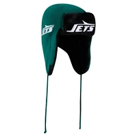 Bonnet en tricot New Era vert New York Jets Helmet Head Trapper pour homme