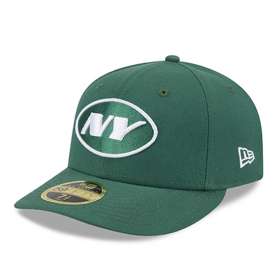 Casquette ajustée 59FIFTY New Era York Jets Omaha Low Profile pour hommes, verte