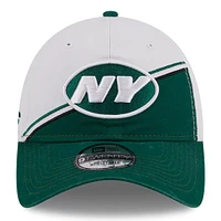 Men's New Era  White/Green New York Jets 2023 Sideline 9TWENTY Adjustable Hat