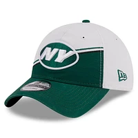 Men's New Era  White/Green New York Jets 2023 Sideline 9TWENTY Adjustable Hat